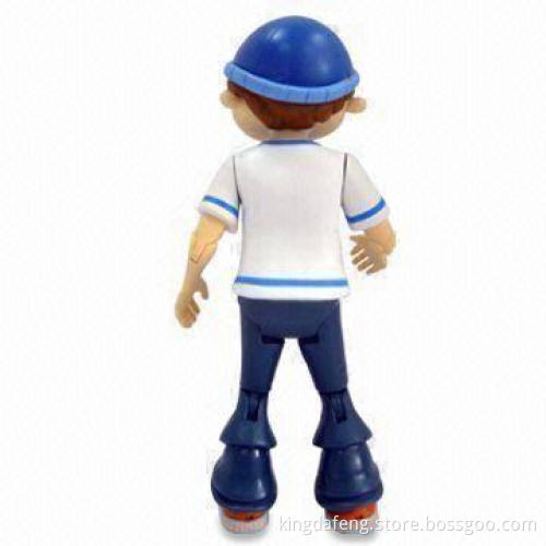 Plastic Action Figure, School Boy with Movable Hands and Legs